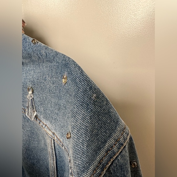 MSGM Oversized Denim Jeweled Jacket, Size 40 / Small - Picture 14 of 14